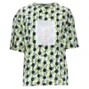 Marni Paisley Geometric Photo Print Short Sleeve Boxy Tshirt In Green