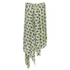 Marni Paisley Geometric Print Belted Wrap Skirt In Yellow