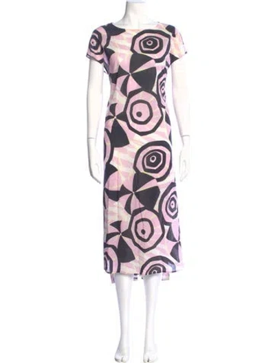 Pre-owned Marni Paisley Print Long Dress In Purple