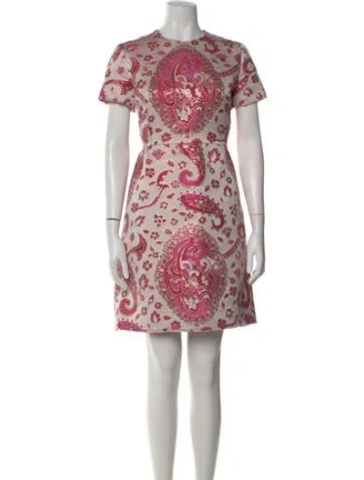 Pre-owned Marni Paisley Print Mini Dress In Pink