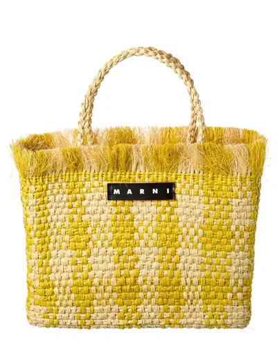 Marni Palm Tote In Yellow