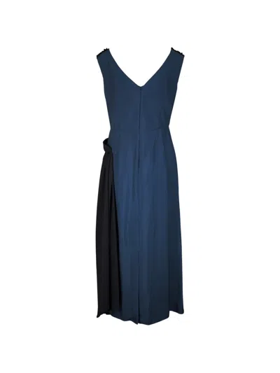 Marni Panelled Draped Dress In Blue