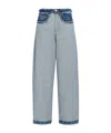 Marni Panelled Mid-rise Wide-leg Jeans In Gray