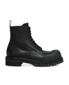Marni Panelled Toe Combat Boots In Black