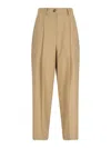 Marni Logo Logo Trousers In Beige