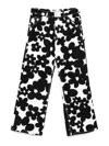 Marni Floral-print Gabardine Trousers In Black