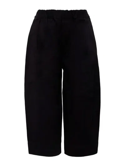 Marni Kids' Trousers With Logo In Black