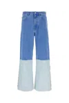 Marni Wide Leg Blue Jeans With High Turn-up