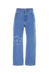 Marni Denim Jeans Featuring Floral Appliqué