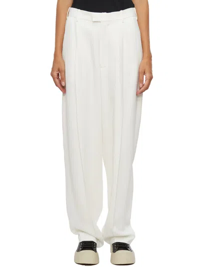 Marni Pantalone Sartoriale In Cady Di Viscosa In White