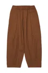 Marni Kids Elastic Waist Balloon Pants In Brown