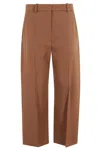Marni Tailored Brown Pants With Front Pleats In Brown