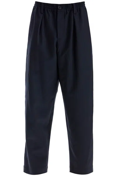 Marni Tropical Wool Cropped Pants In In Blue