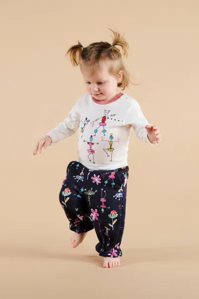 Marni Kids' Fleece Allover Nutcracker Pants In Blue