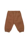 Marni Pantaloni In Gabardina Con Tasche In Brown
