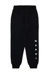 Marni Black Trousers For Kids With Logo In Black