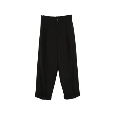 Marni Cuffed Pleated Trousers In Black