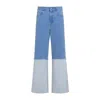Marni Wide Leg Blue Jeans With High Turn-up In Blue