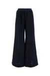 Marni Midnight Blue Wool Wide-leg Pant In Blue