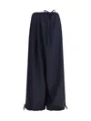 Marni Blue Fleece Wool Casual Pants In Blue