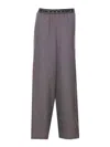 Marni Elastic Waistband Wide Leg Trousers With Side Pockets In Grey
