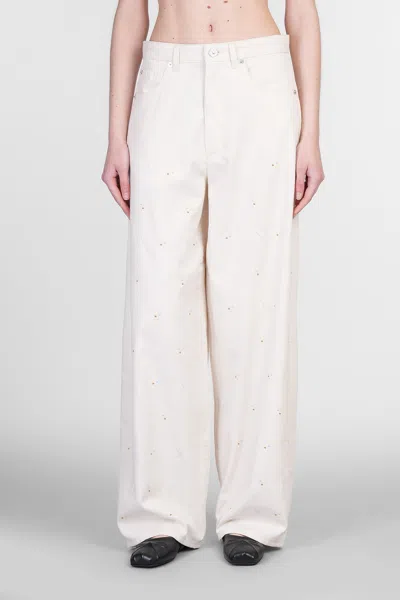 MARNI PANTS IN BEIGE COTTON