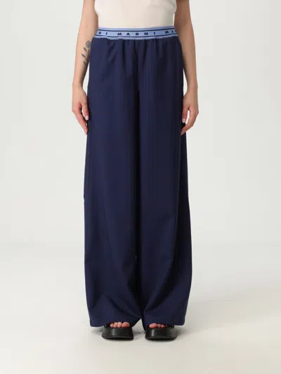 MARNI PANTS MARNI WOMAN COLOR NAVY,G59476045