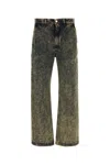 Marni Wide-leg Denim Trousers With Front And Back Pockets In Multicoloured