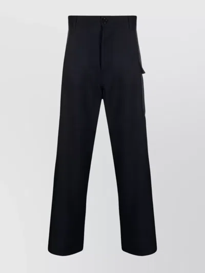 Marni Pants Straight Leg Belt Loops In Black