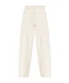 Marni Embroidered Wide Leg Jeans In White