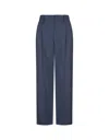 Marni High-waisted Wide-leg Trousers With Sharp Pleats In Blue