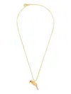 Marni Parrot-pendant Chain Necklace In Gold