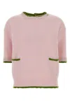 Marni Pastel Pink Wool Blend Sweater In Gray