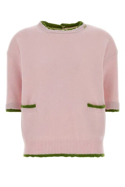 MARNI PASTEL PINK WOOL BLEND SWEATER