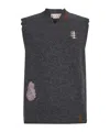Marni Patch-detail Virgin Wool Vest In Black