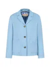 Marni Patch-pocket Single-breasted Jacket In Blue