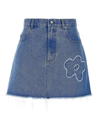 MARNI FALDA SEMILARGA - AZUL CLARO