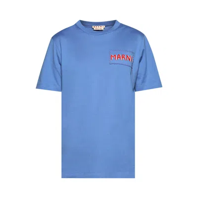 Pre-owned Marni Patch T-shirt 'blue Lilac' | Men's Size 50
