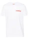Marni Logo Patch Crewneck T-shirt In Weiss