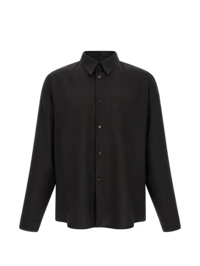Marni Patch-pocket Wool Shirt In Black