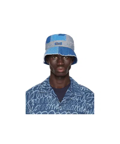 MARNI PATCHWORK DENIM BUCKET HAT