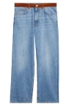 Marni Patchwork Wide Leg Jeans In Blue