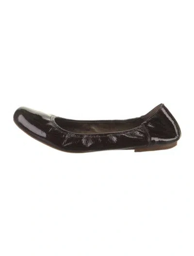 Pre-owned Marni Patent Leather Ballet Flats In Black