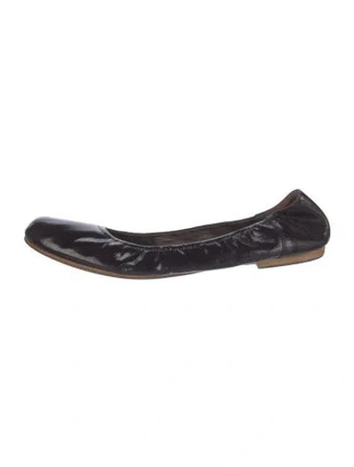 Pre-owned Marni Patent Leather Ballet Flats In Blue