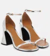 Marni Patent Leather High Sandals In Silver