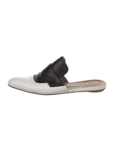 Pre-owned Marni Patent Leather Mules In White