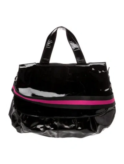 Pre-owned Marni Patent Leather Top Handle Bag In Black