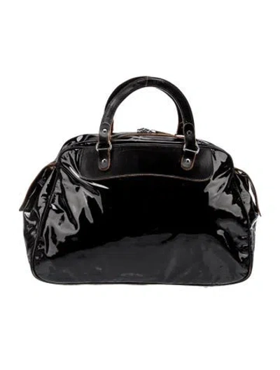 Pre-owned Marni Patent Leather Top Handle Bag Vintage In Black