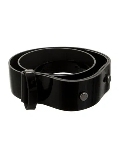 Pre-owned Marni Patent Leather Waist Belt In Black