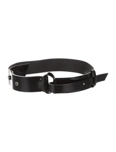 Pre-owned Marni Patent Leather Waist Belt In Brown